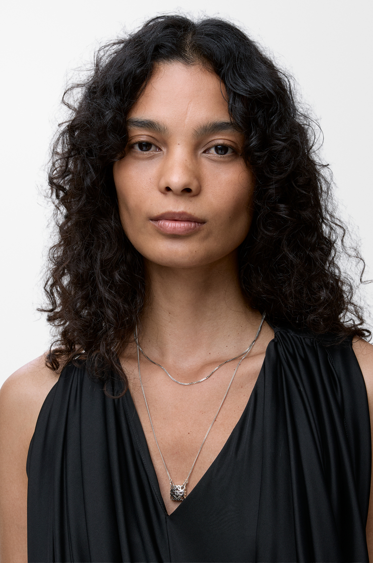 LOEWE Collar Anagram Bombé en plata de ley Plata