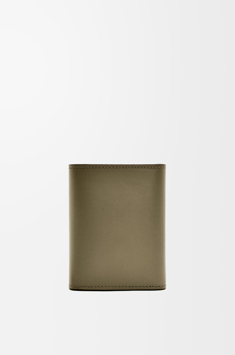 LOEWE Trifold wallet in satin calfskin Khaki Green