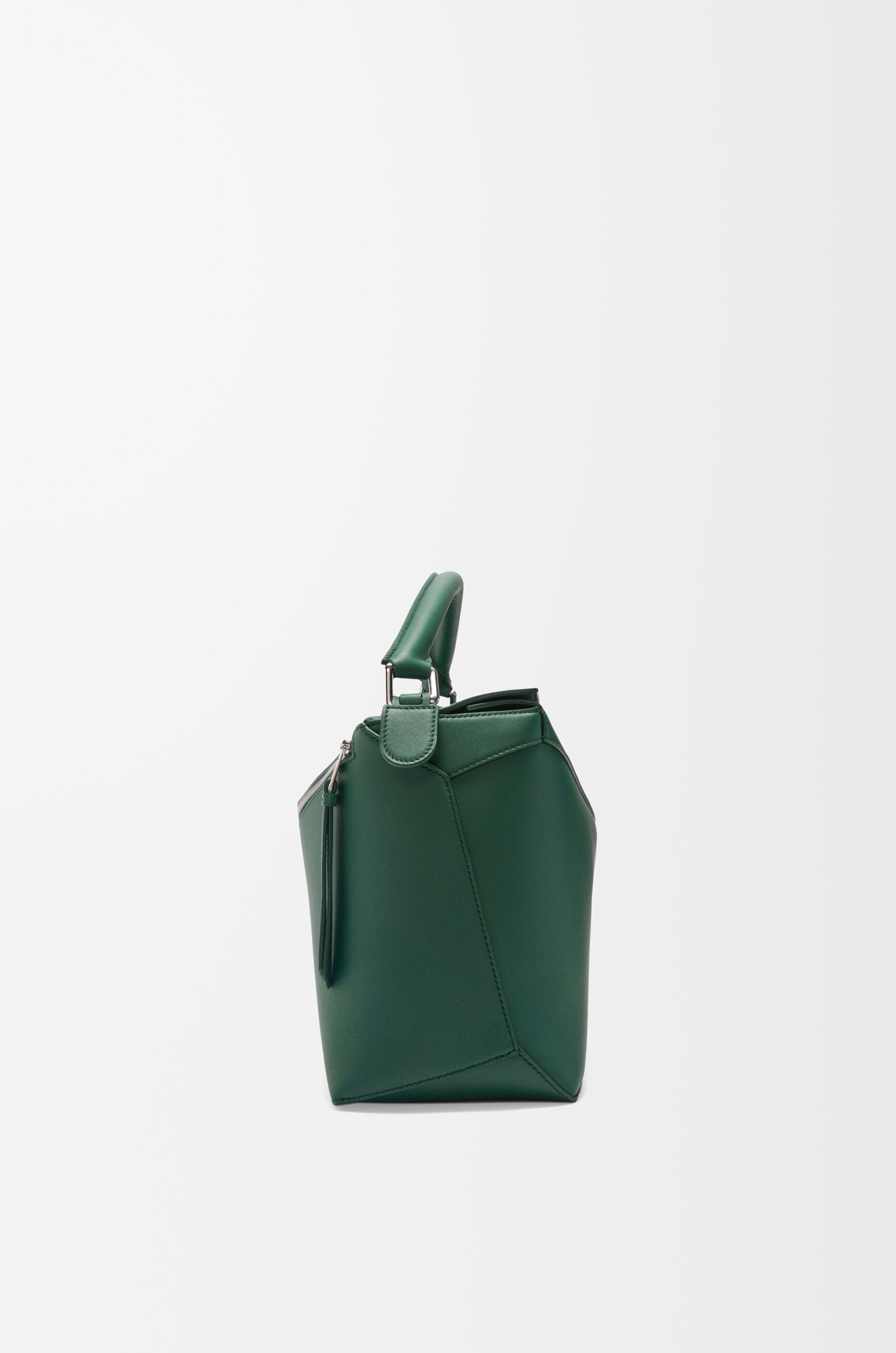 パズルエッジ バッグ ラージ（クラシックカーフ） グリーン - LOEWE