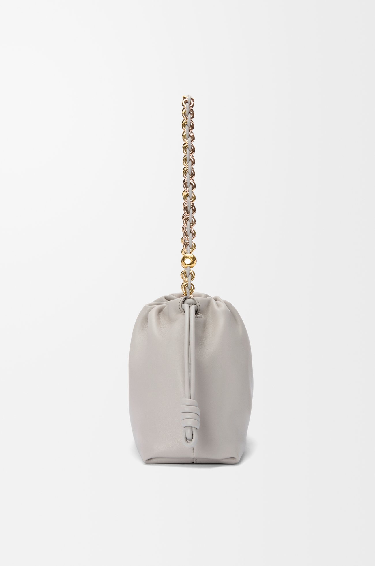 LOEWE 中号柔软纳帕羊皮革 Flamenco Purse 手袋 银灰色