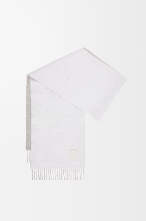 LOEWE Bufanda en lana y cashmere Blanco/Gris Claro plp_rd