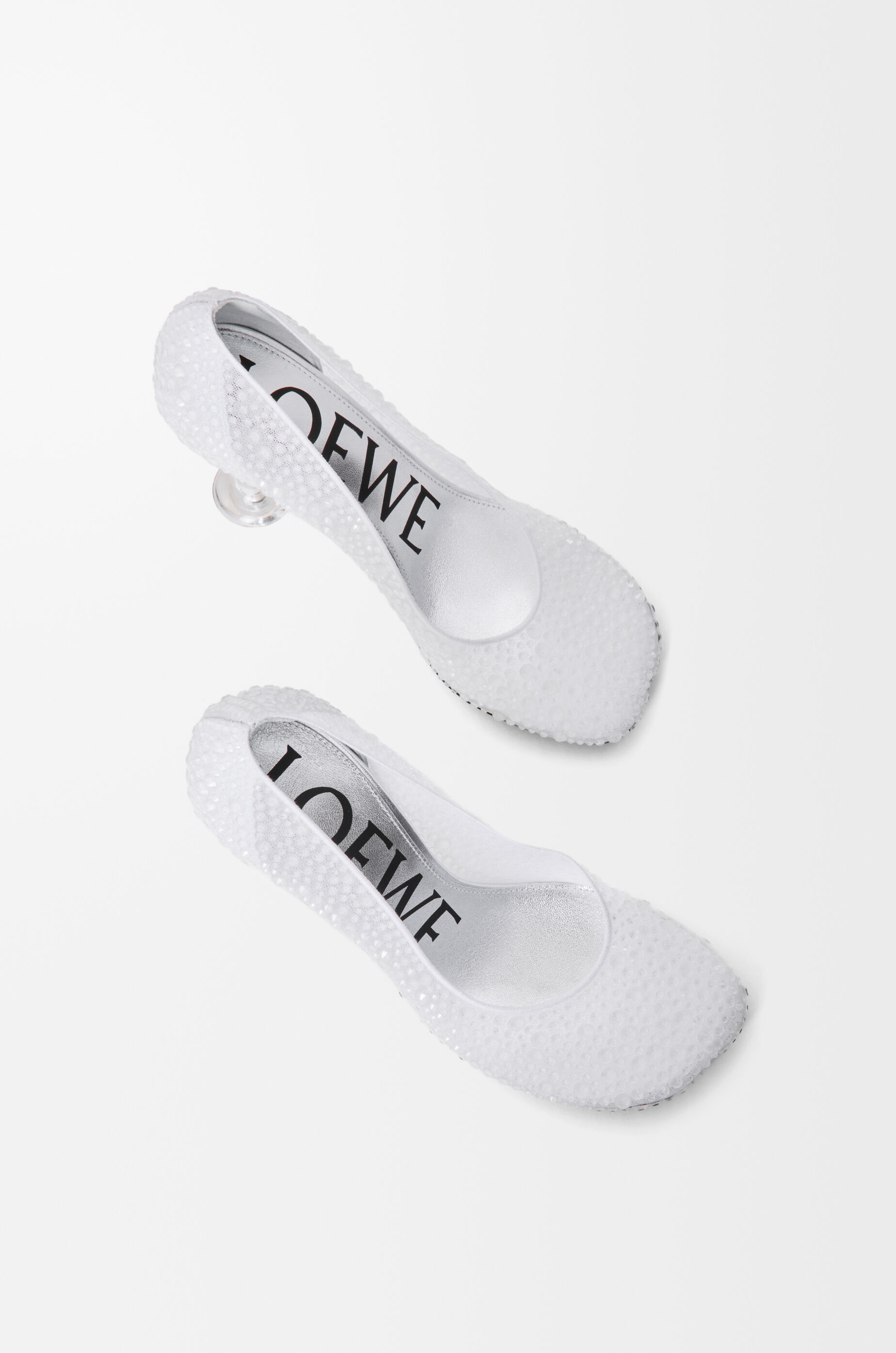 Toy pump in embellished mesh Transparent - LOEWE