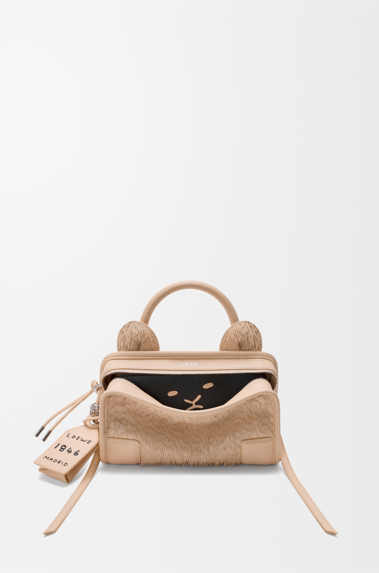 LOEWE ライオン フリンジ カット アマソナ180 バッグ ミニ(ナパラム) ベージュ
