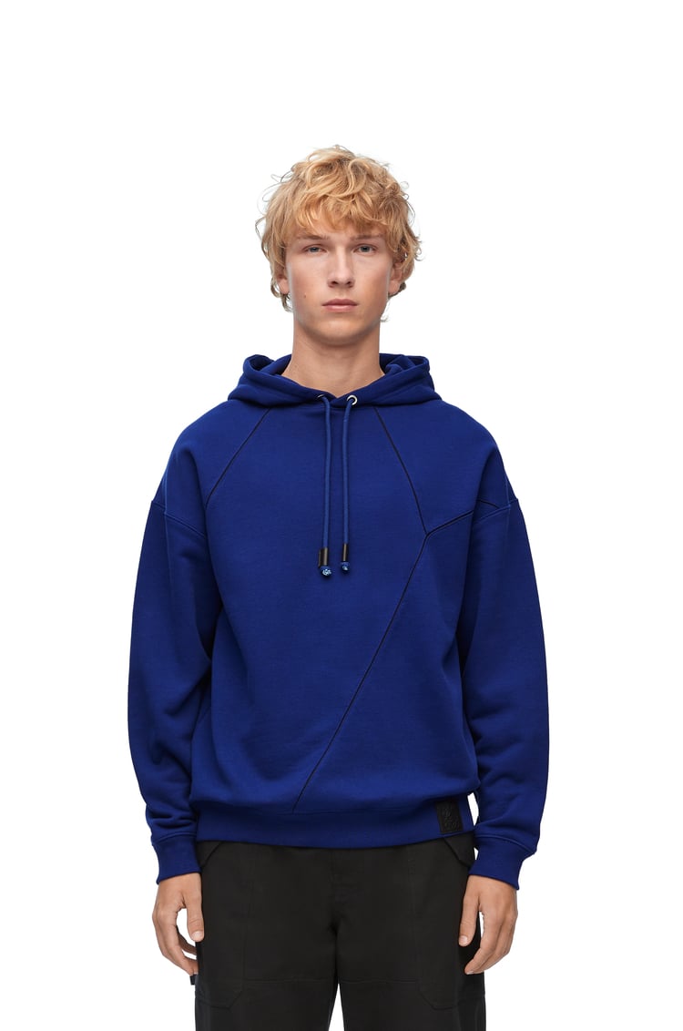 LOEWE Puzzle relaxed fit hoodie in cotton Bluette