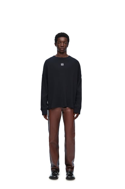 LOEWE Oversized fit long sleeve T-shirt in cotton Black plp_rd