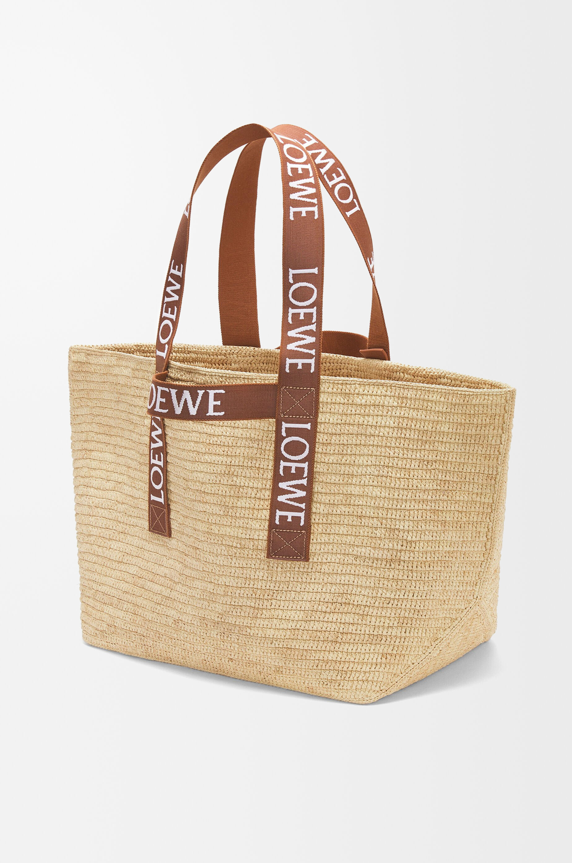 Fold Shopper in raffia Beige - LOEWE