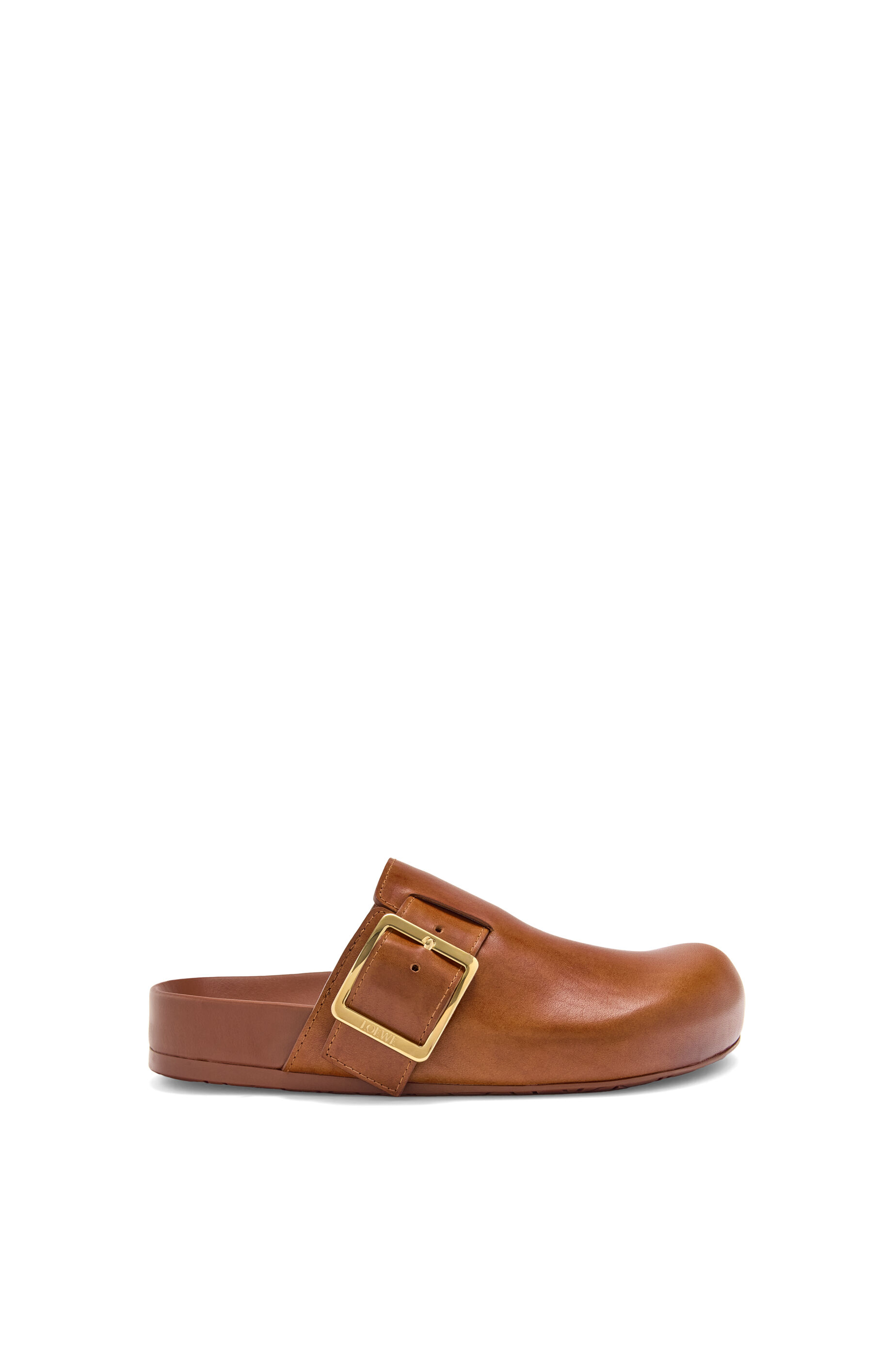 Ease Buckle mule in vegetable-tanned calfskin