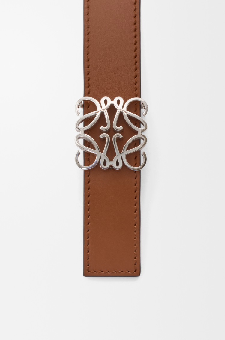 LOEWE Reversible Anagram Bombé belt in smooth calfskin Squirrel/Sunrise Orange