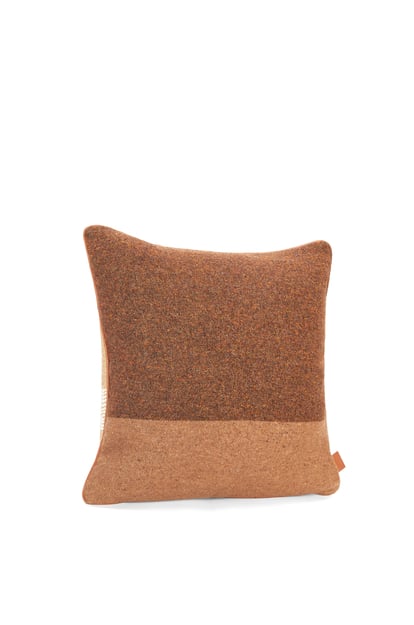 LOEWE Stripe cushion in wool and linen Light Beige/Multicolor plp_rd