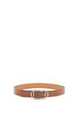 LOEWE Curved buckle belt in smooth calfskin Tan/Palladium