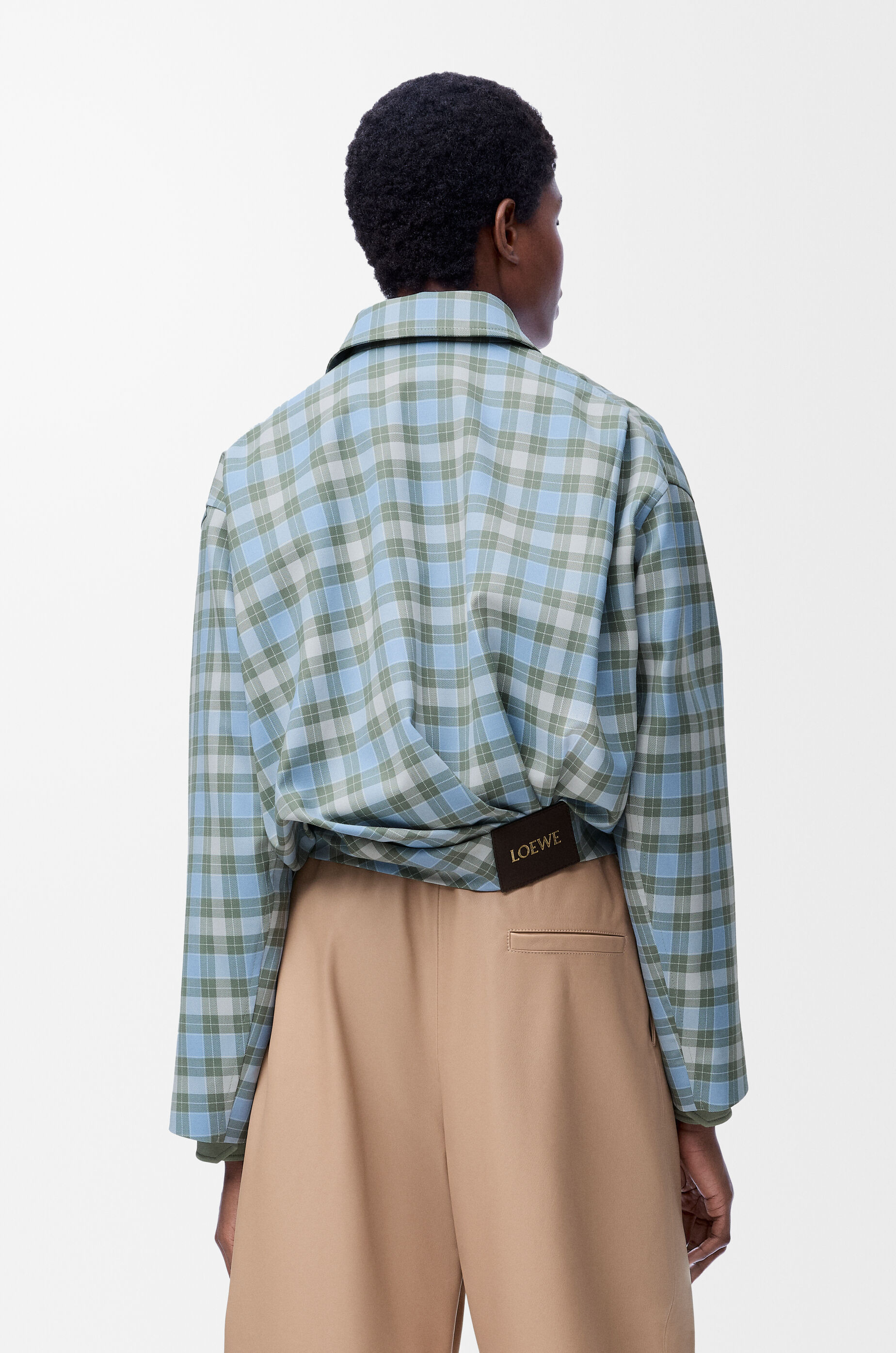 【LOEWE】ロエベ ドレープ ジャケット ウールブレンド ドレープ ジャケット（ナパラム） ブラウン - LOEWE