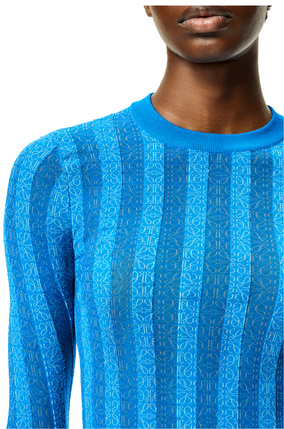 LOEWE Anagram devore sweater in viscose Light Blue plp_rd