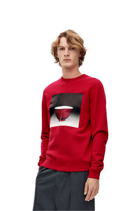 LOEWE Ceramic print sweatshirt in cotton Red