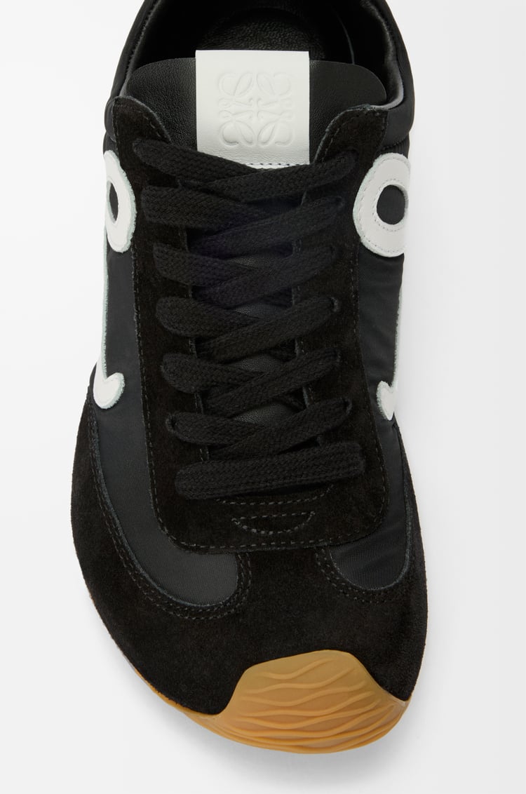 LOEWE Ballet Runner 2.0 in nylon and calfskin Black/White