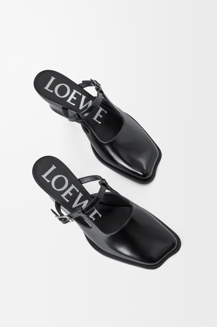LOEWE Mule Onda en piel de ternera Negro