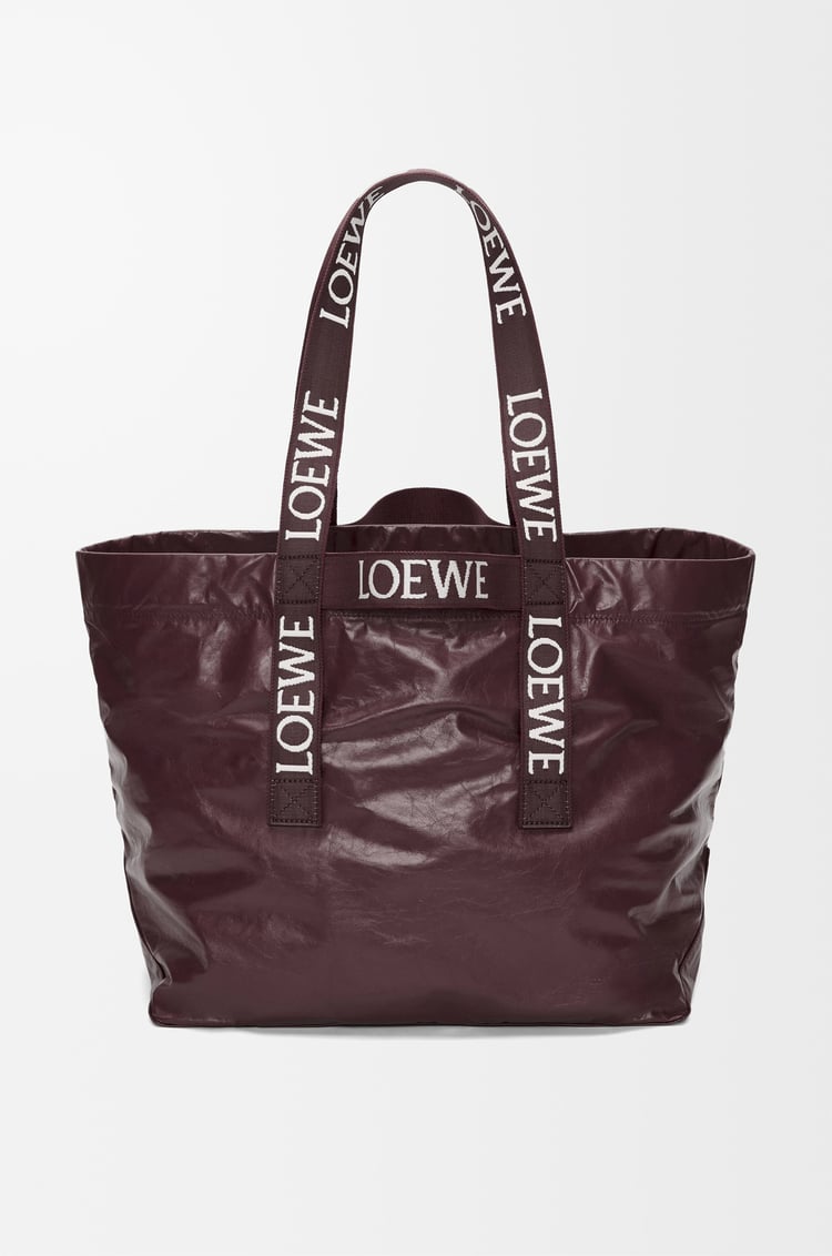LOEWE Bolso Fold Shopper en piel de ternera Burdeos Oscuro