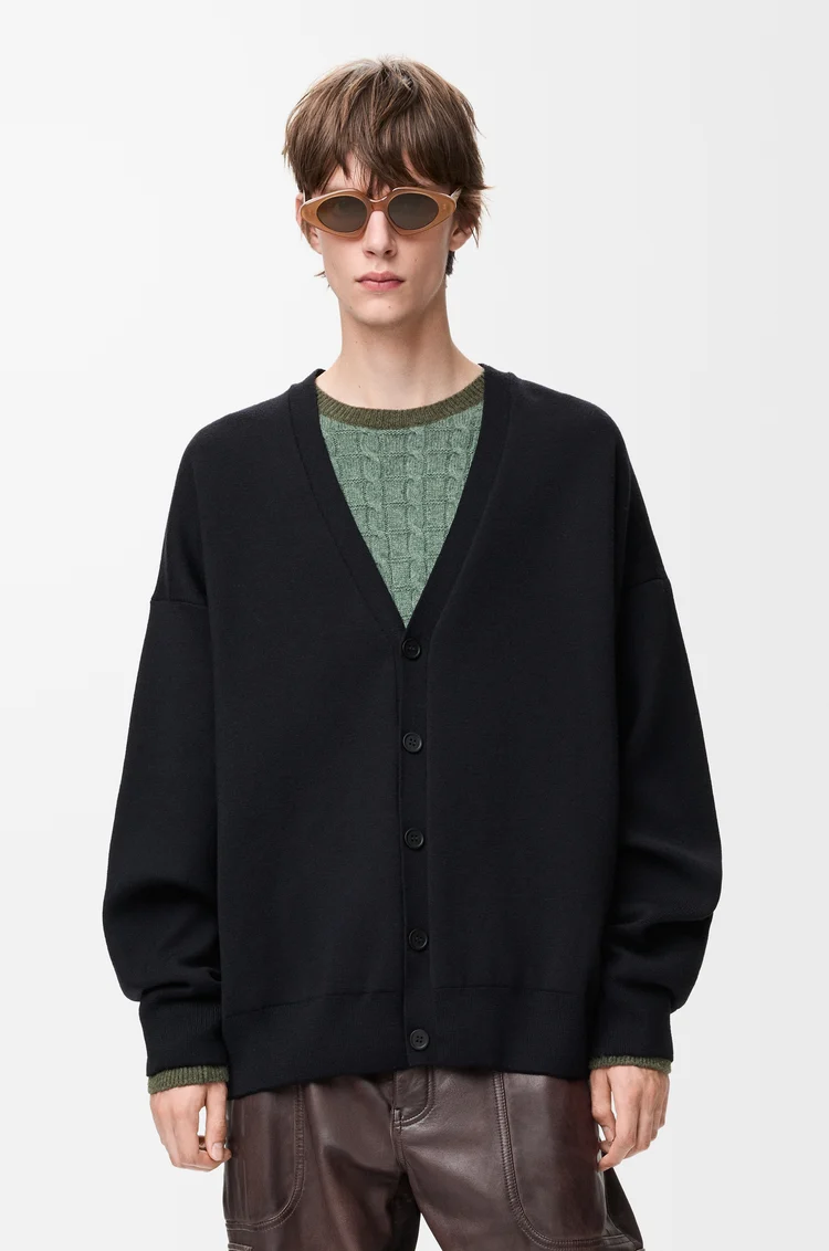 LOEWE Cardigan in wool blend Black