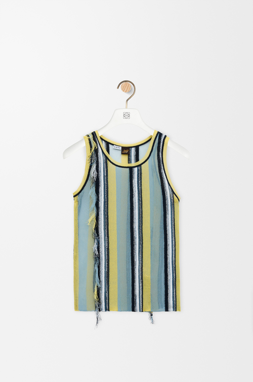 LOEWE 嫘縈和棉質混紡上衣 藍色/多色