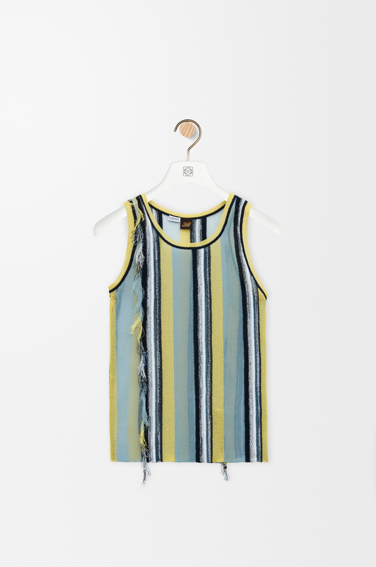 LOEWE 嫘縈和棉質混紡上衣 藍色/多色