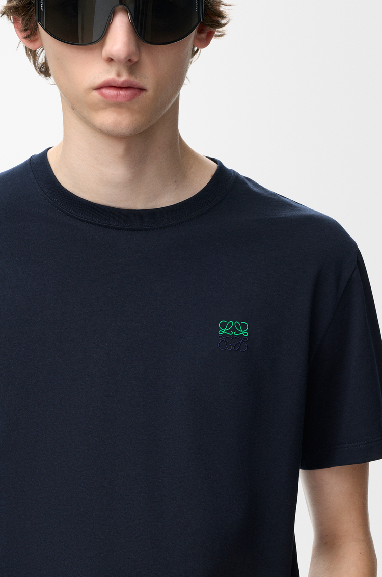 LOEWE Regular fit T-shirt in cotton Dark Navy