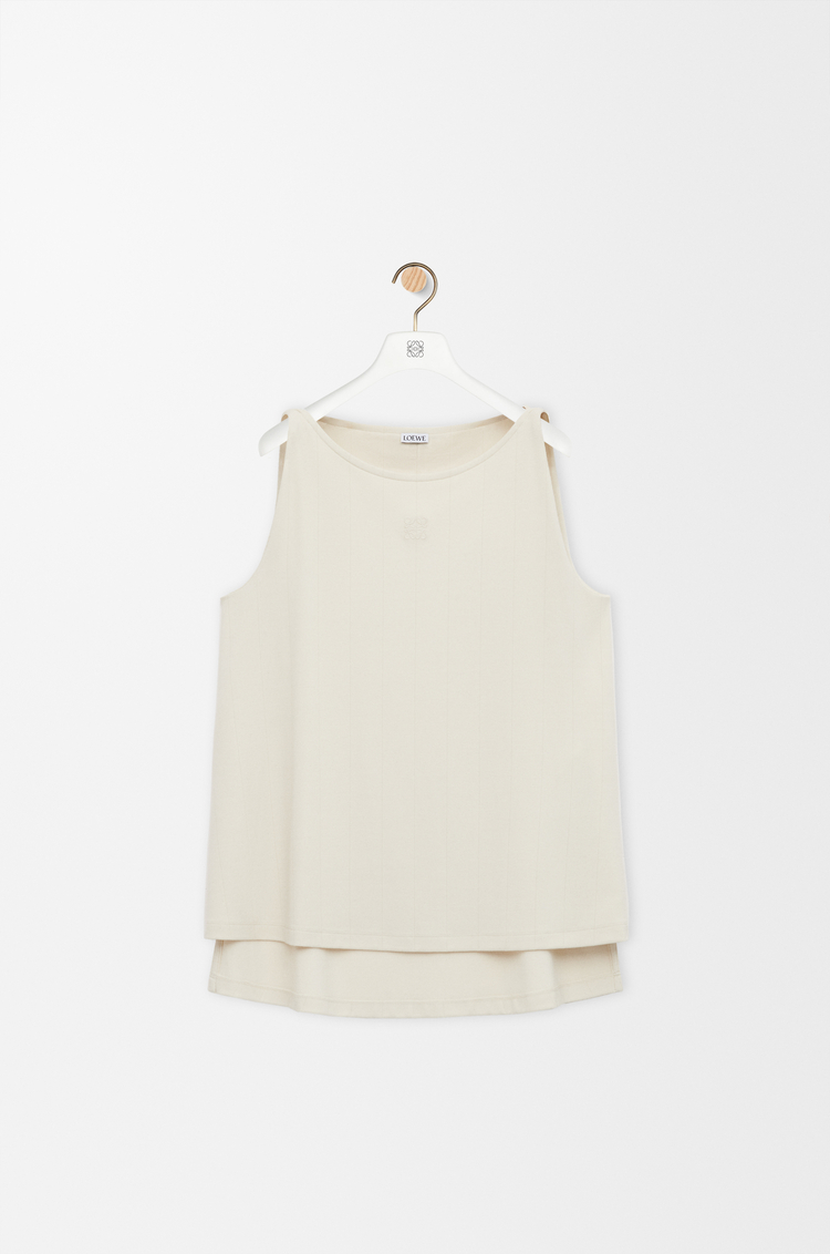 LOEWE Anagram top in viscose blend Vanilla