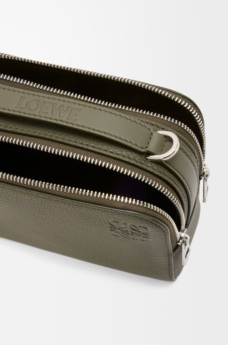 LOEWE Mini crossbody camera bag in soft grained calfskin Khaki Green