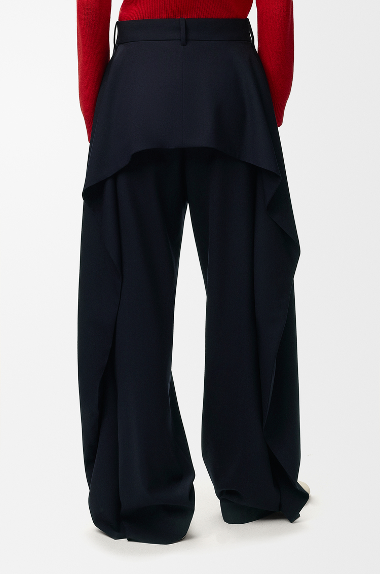 LOEWE Pantalón en lana Azul Marino