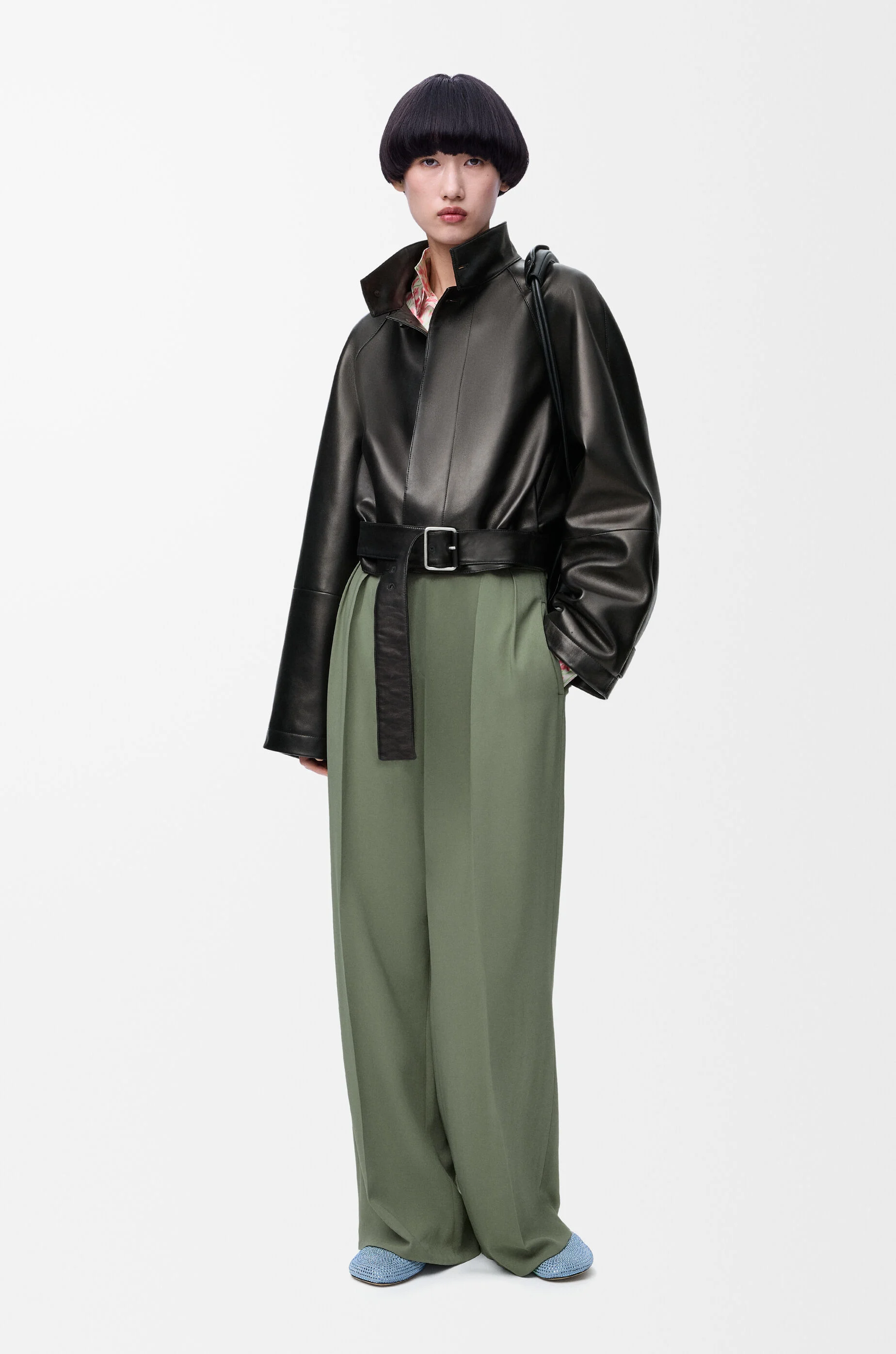 トラウザーズ（ストレッチレーヨン） グリーン - LOEWE