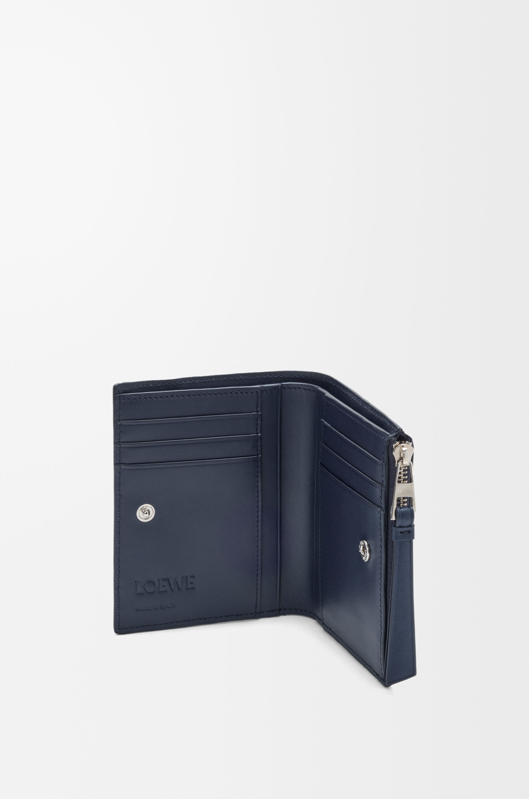 Puzzle slim compact wallet in classic calfskin Multicolor - LOEWE