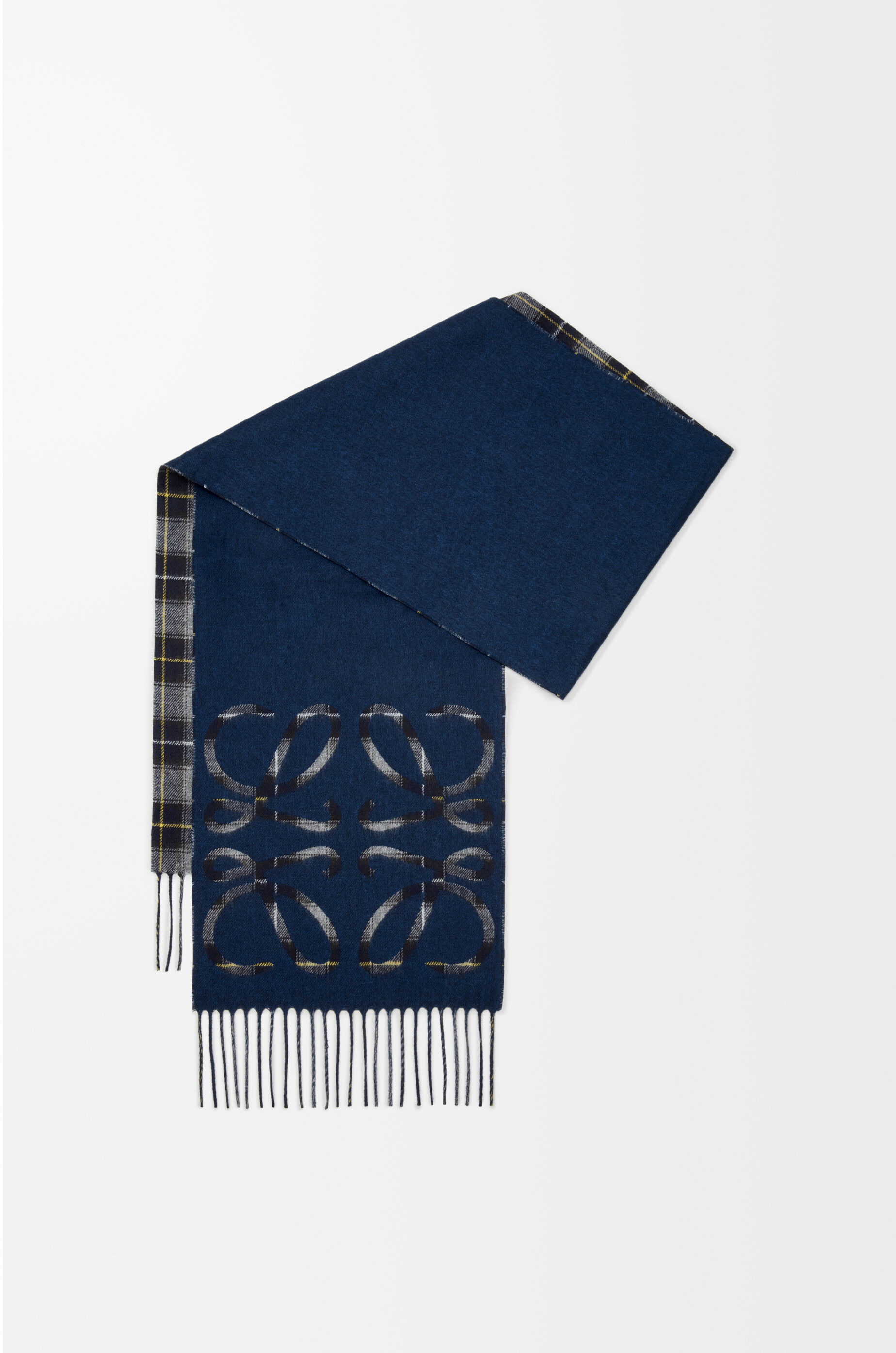 アナグラム スカーフ（シルク&カシミヤ） ブルー - LOEWE