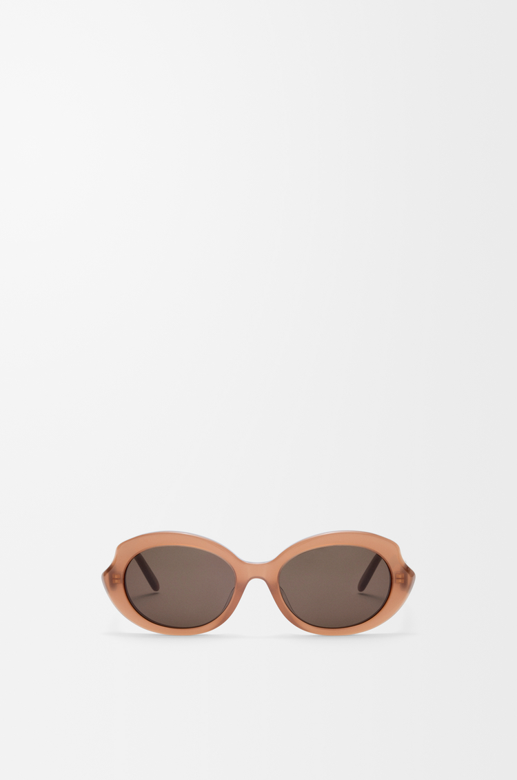 LOEWE 미니 오발 슬림 선글라스 밀키 캐러멜