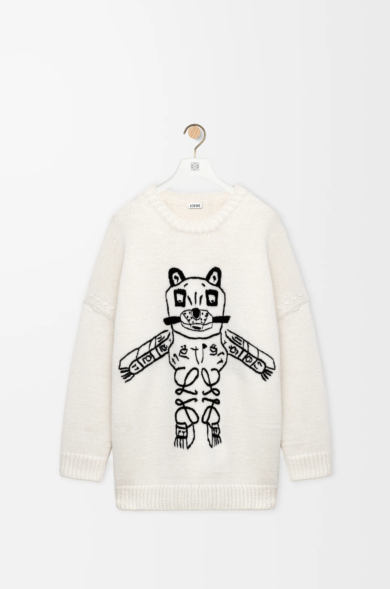 LOEWE Jersey en lana Blanco/Negro