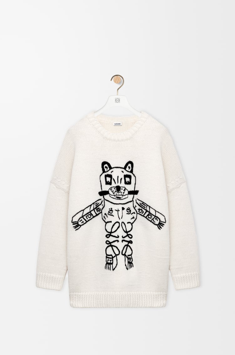 LOEWE Jersey en lana Blanco/Negro