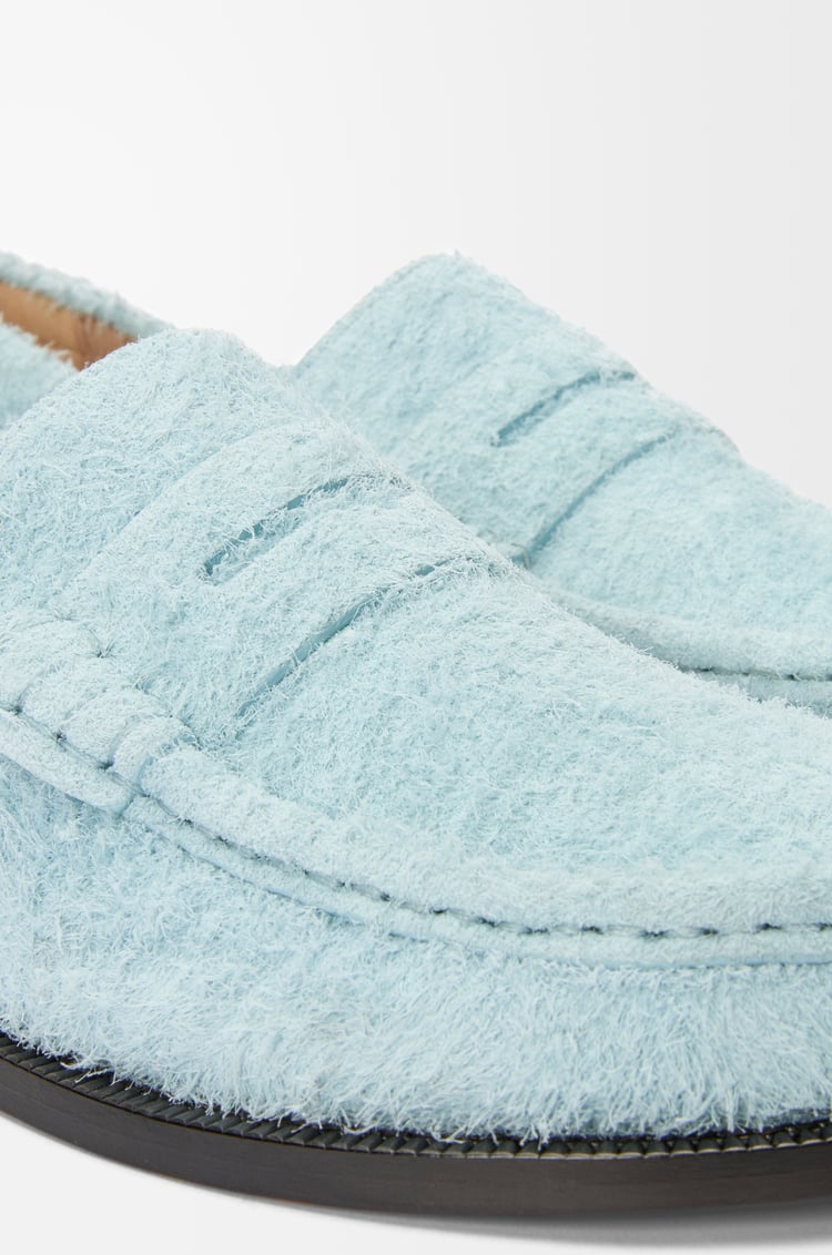 LOEWE Campo loafer in brushed suede Baby Blue