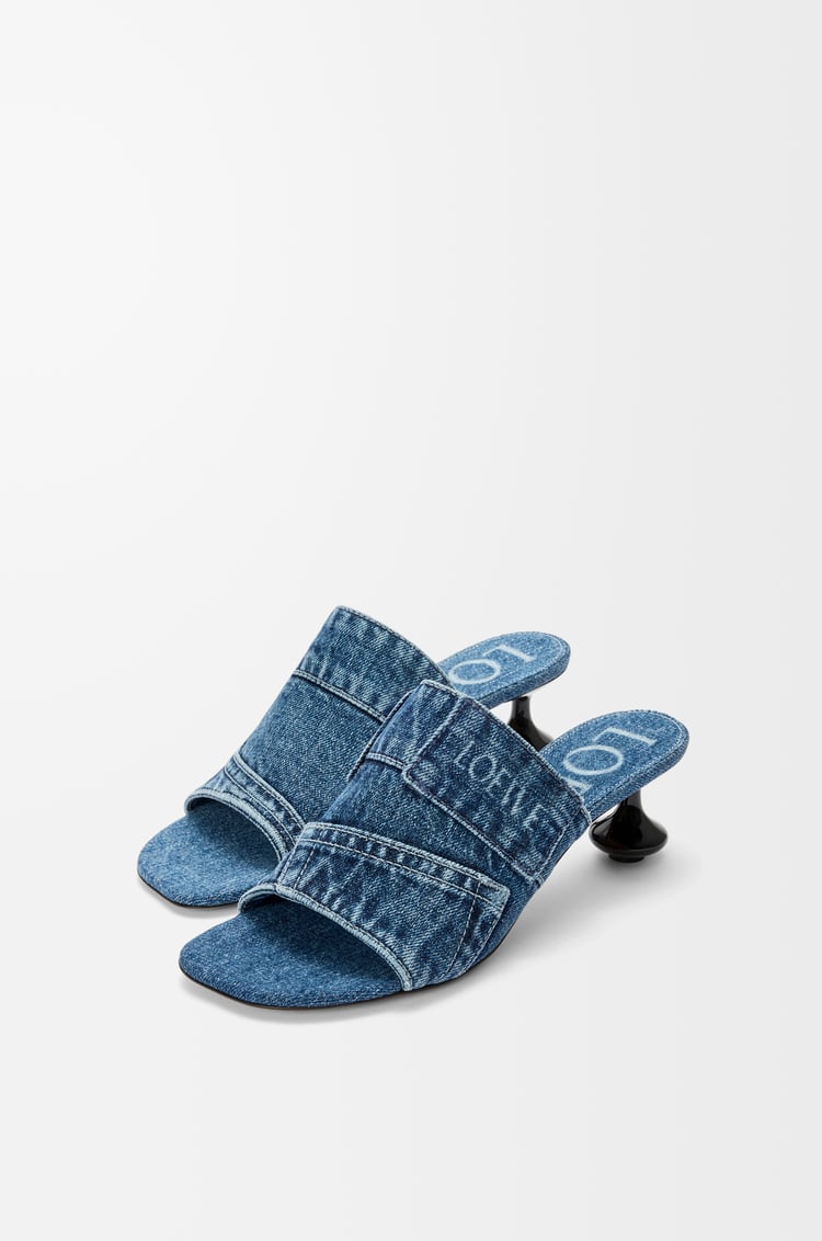 LOEWE Toy Panta slide in washed denim Washed Denim