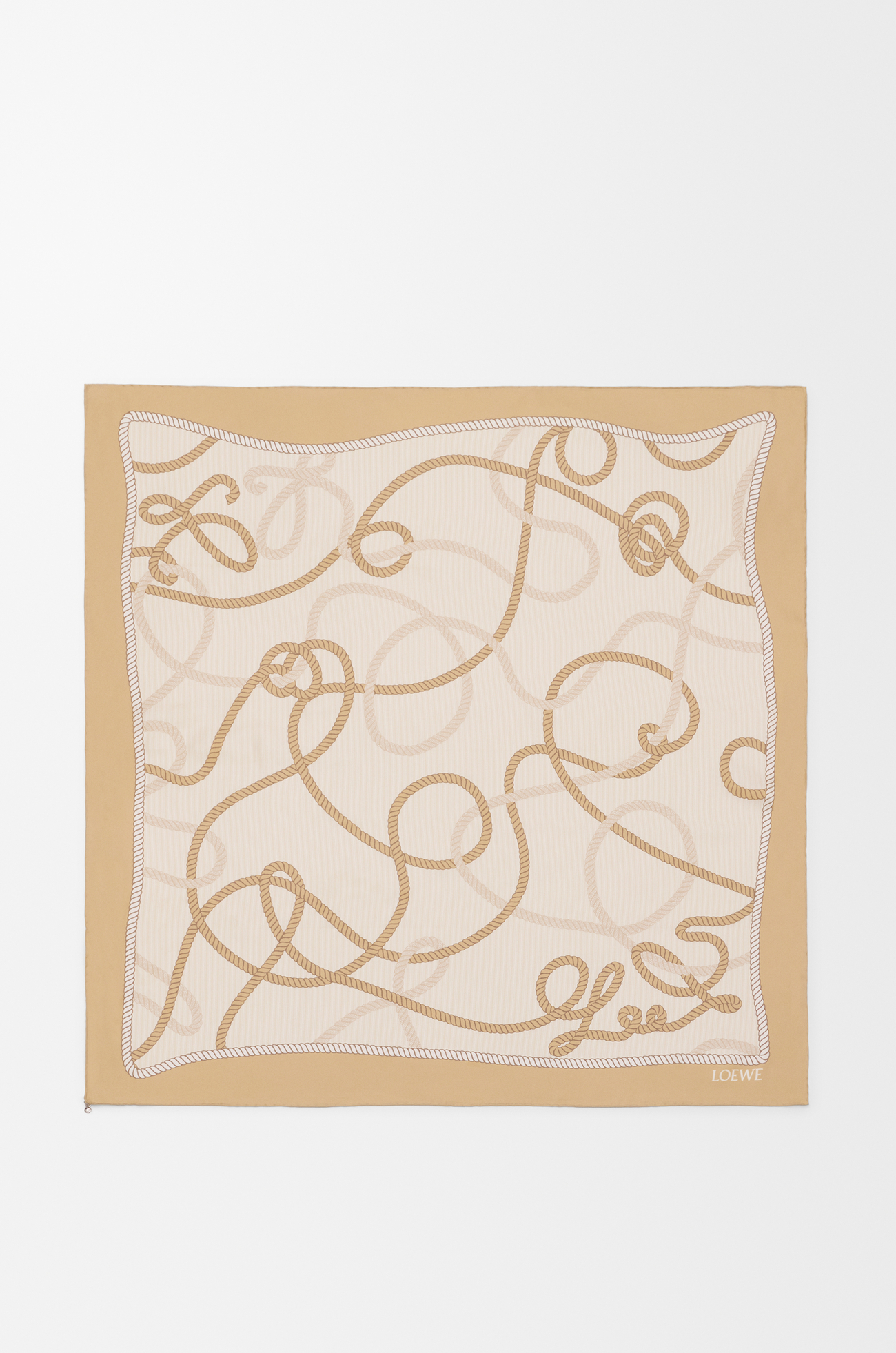 LOEWE Schal aus Seide Beige/Gelb