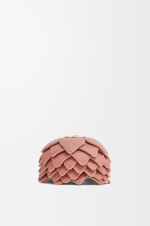 LOEWE Small flower charm in calfskin Peach Bloom