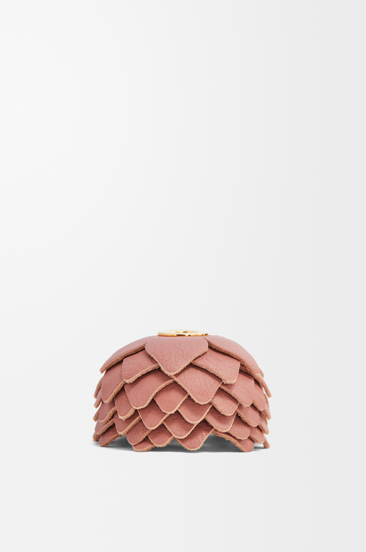 LOEWE Small flower charm in calfskin Peach Bloom