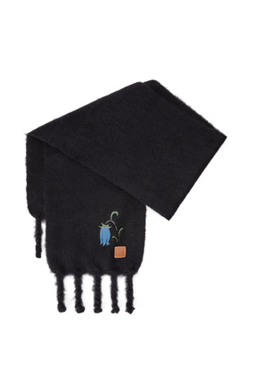 LOEWE Bluebell scarf in mohair Black plp_rd
