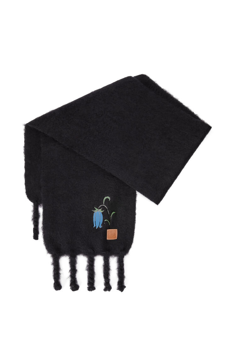 LOEWE Bluebell scarf in mohair Black pdp_rd