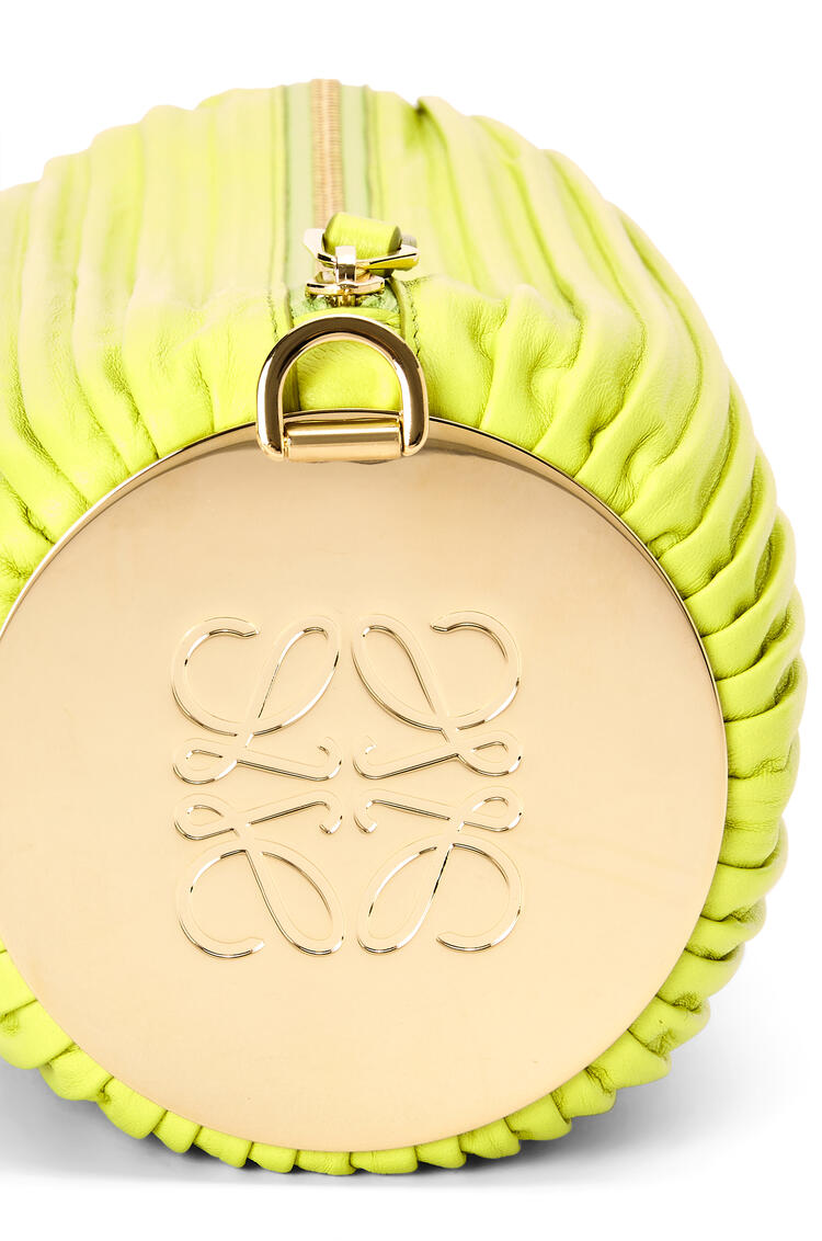 LOEWE Bracelet pouch in pleated nappa Lime Yellow pdp_rd