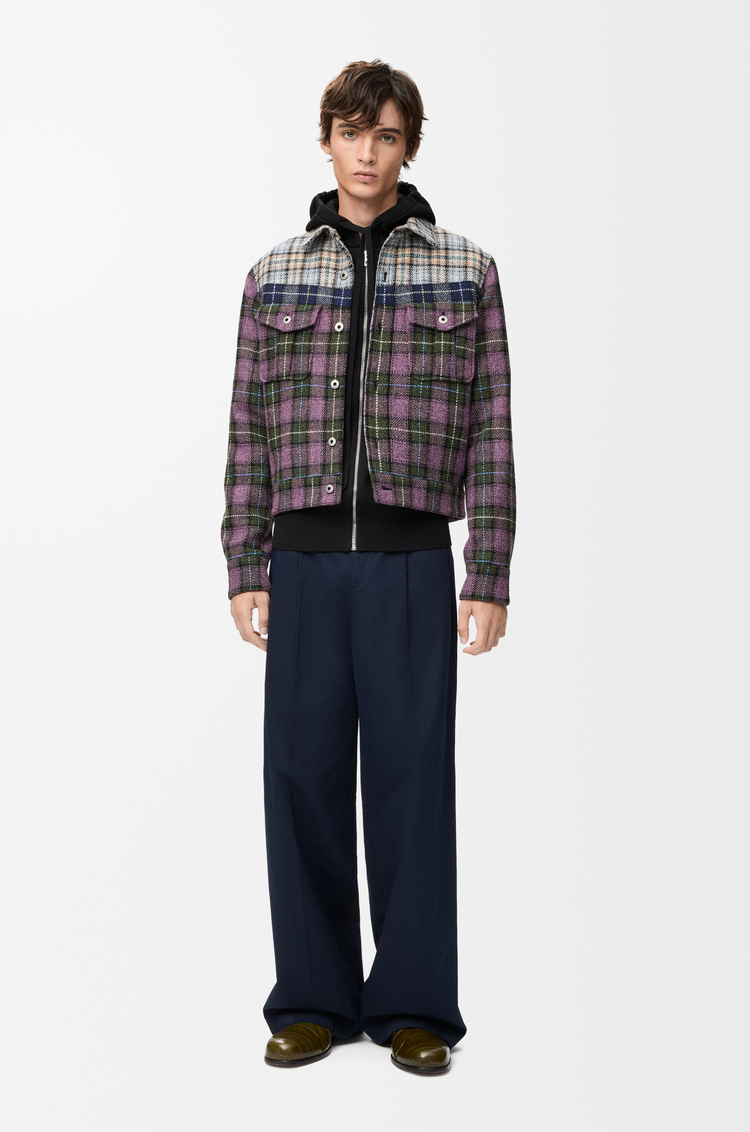 LOEWE Zip-up hoodie in wool Black