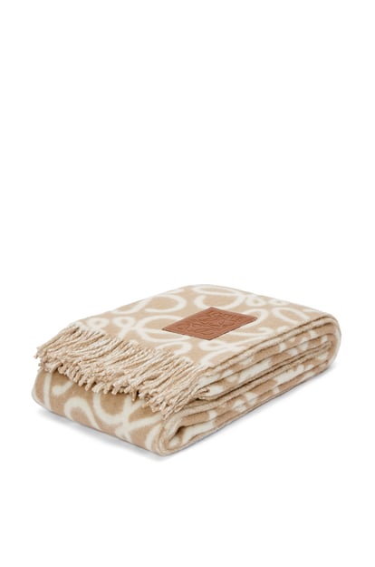 LOEWE Anagram blanket in alpaca and wool Beige/White plp_rd