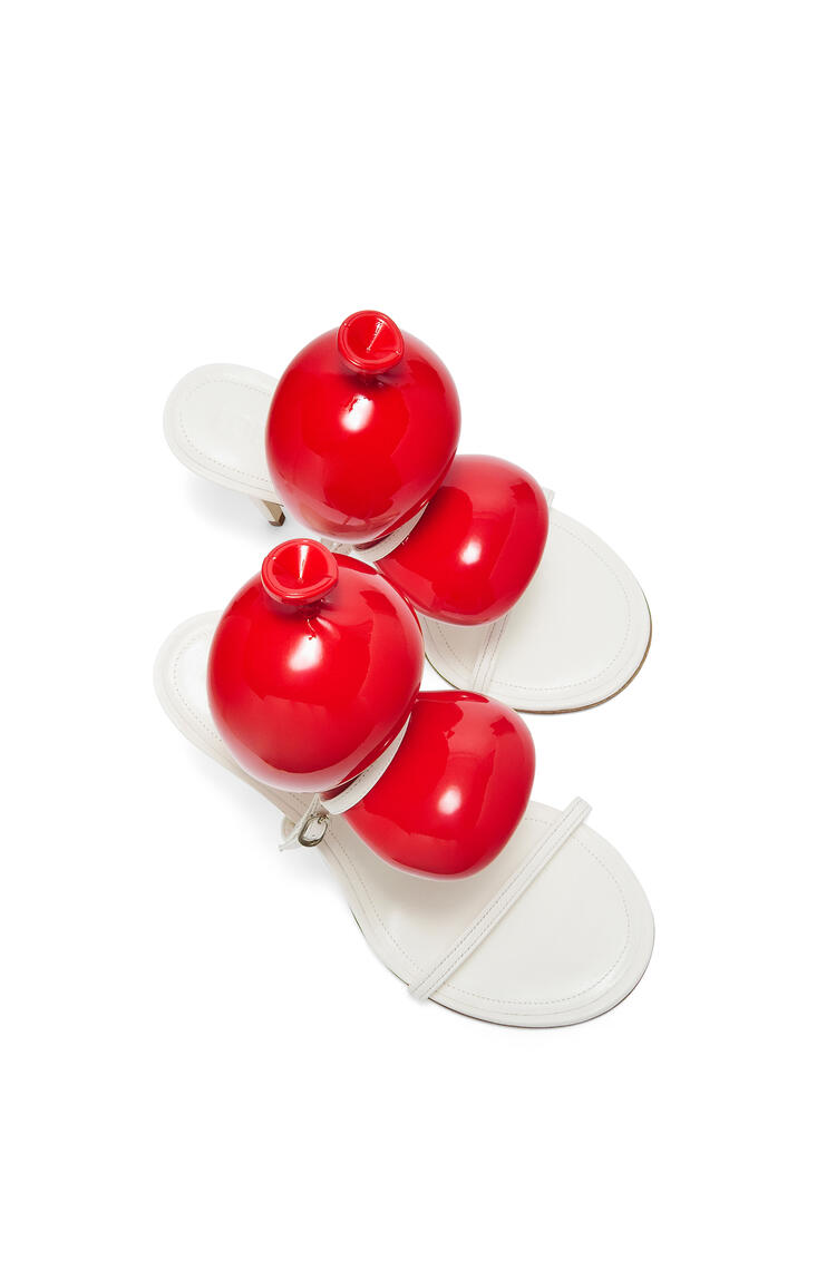 LOEWE Balloon sandal in lambskin White/Red