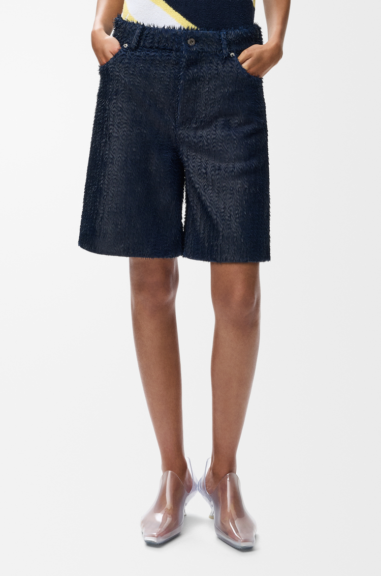 LOEWE 쇼츠 - 나파 램스킨 다크 블루