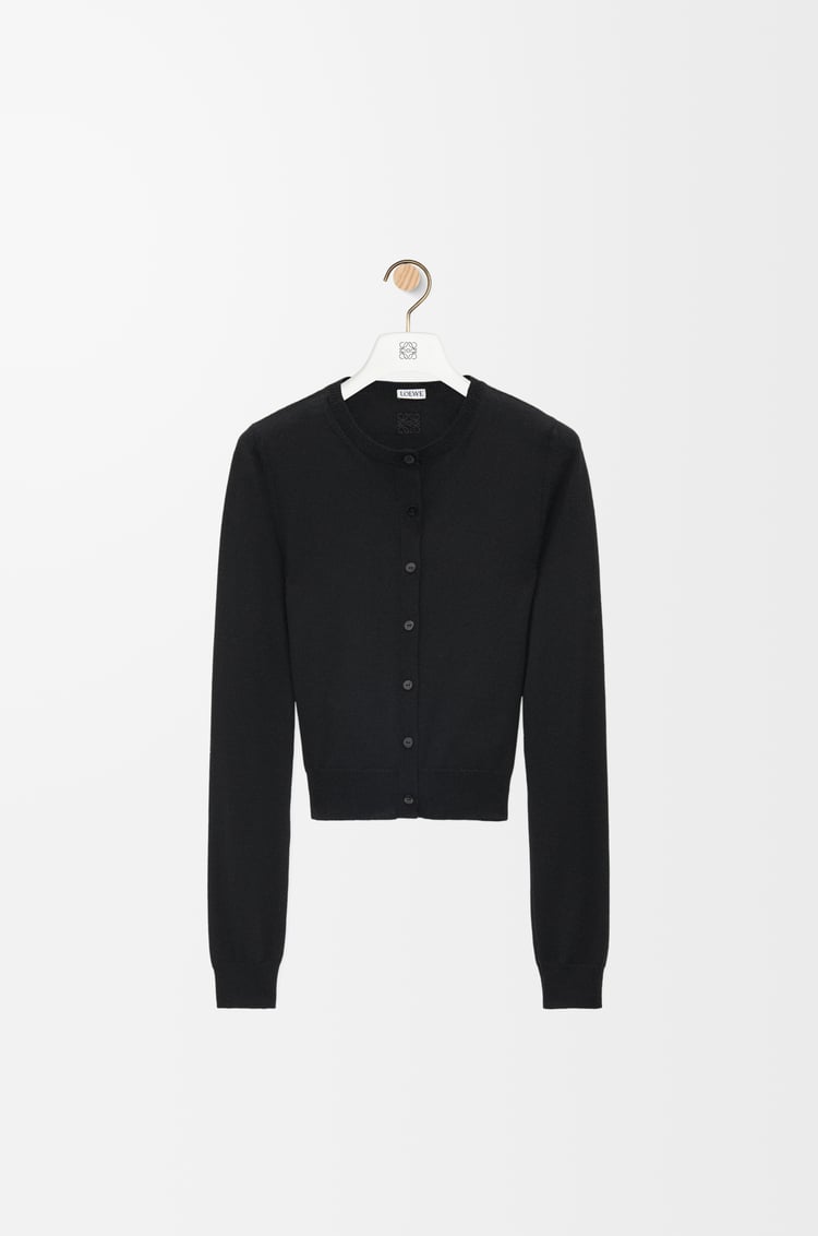 LOEWE ドレープ カーディガン（カシミヤ&シルク） ブラック