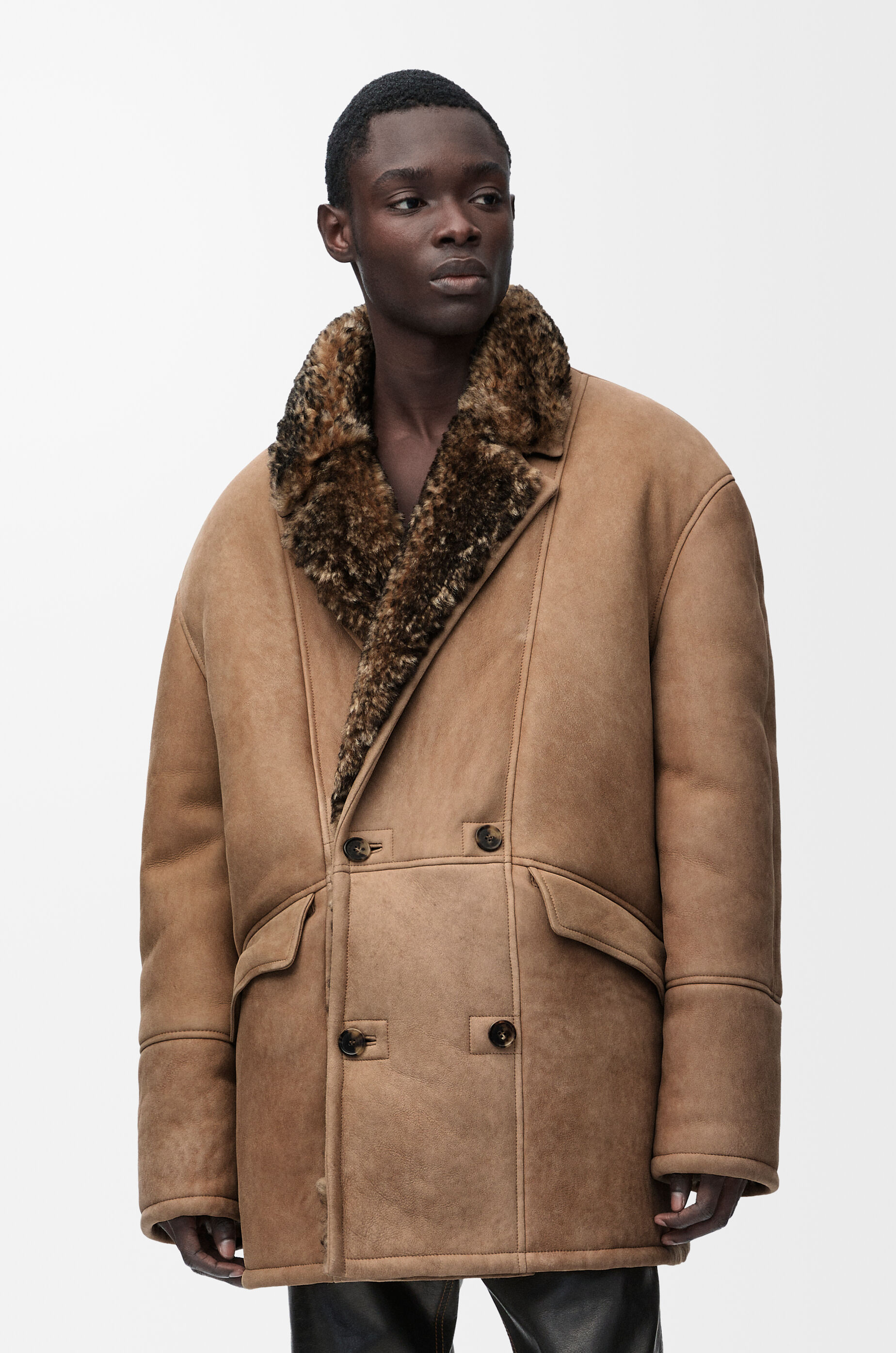 ダブルブレスト ジャケット(シアリング) ベージュ - LOEWE ダブルブレスト ジャケット(シアリング) ベージュ - LOEWE