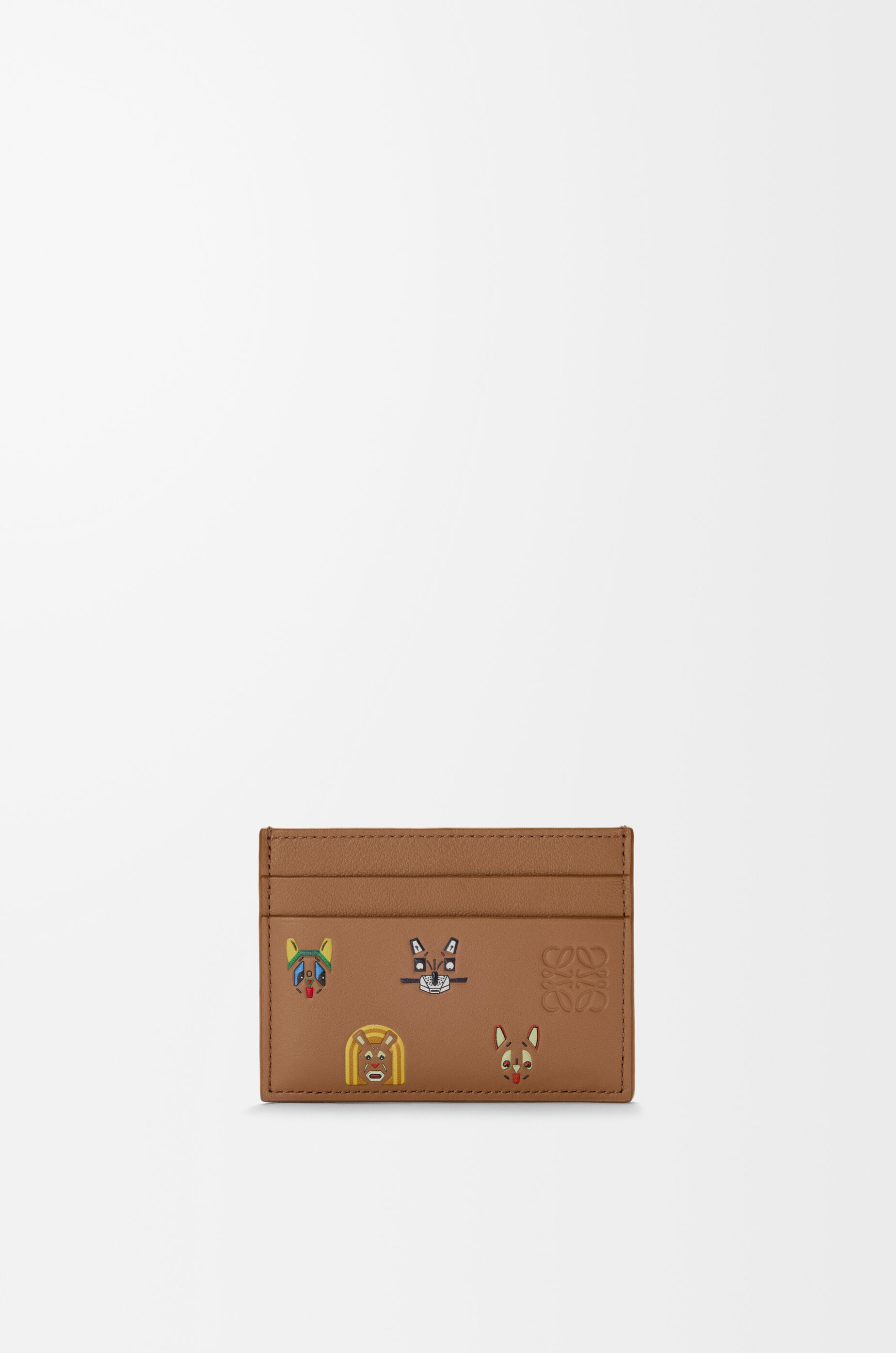 キャッツ プレーン カードホルダー（クラシックカーフ） ブラウン - LOEWE