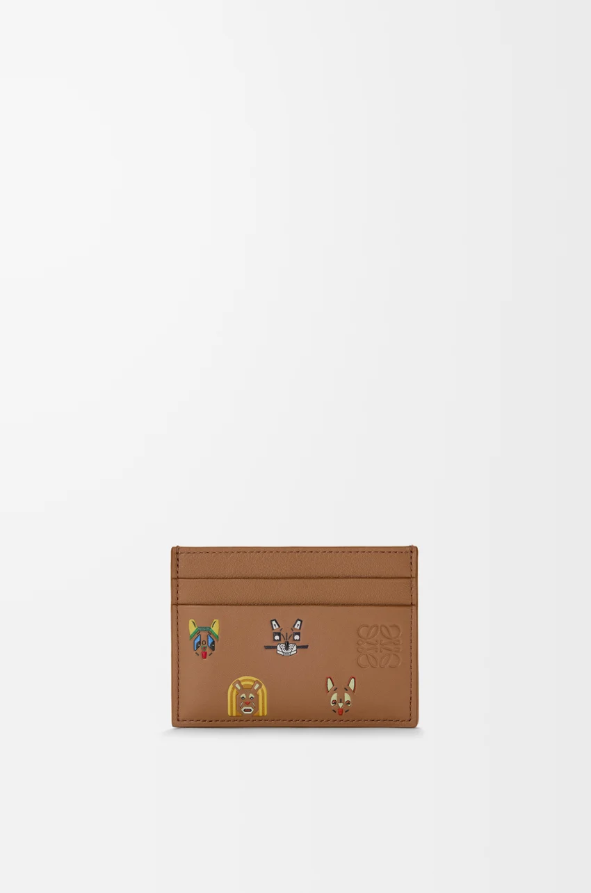 Cats plain cardholder in classic calfskin