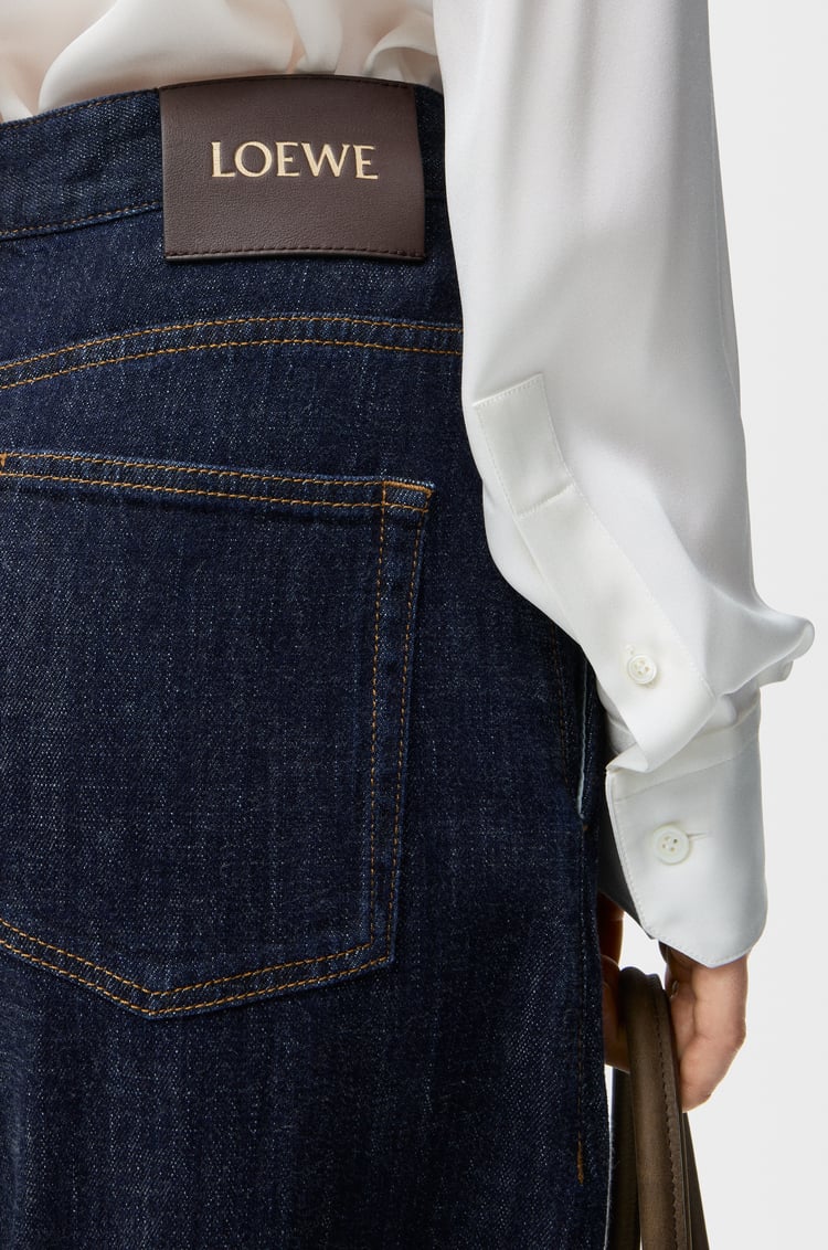 LOEWE Pantalón vaquero con cinturón en denim Azul Índigo